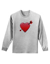 Shot Through the Heart Cute Adult Long Sleeve Shirt by-Long Sleeve Shirt-TooLoud-AshGray-Small-Davson Sales