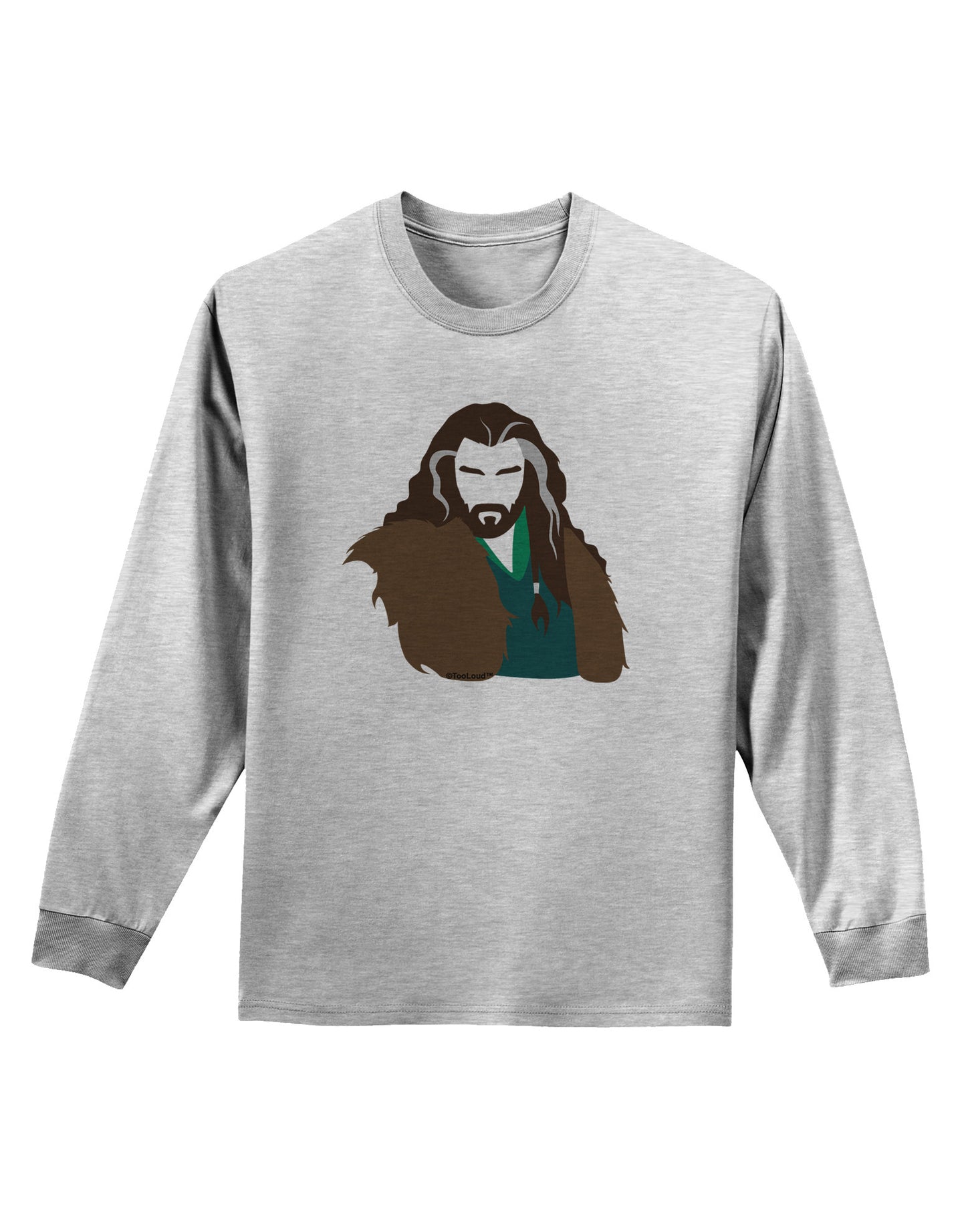 Dwarf King Adult Long Sleeve Shirt-Long Sleeve Shirt-TooLoud-AshGray-Small-Davson Sales