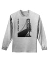 Oakland Text Bay Bridge Adult Long Sleeve Shirt-Long Sleeve Shirt-TooLoud-AshGray-Small-Davson Sales