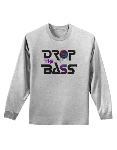 Drop The Bass - Drips Speaker Adult Long Sleeve Shirt-Long Sleeve Shirt-TooLoud-AshGray-Small-Davson Sales