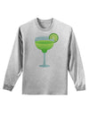 Green Margarita with Lime - Cinco de Mayo Adult Long Sleeve Shirt by TooLoud-Long Sleeve Shirt-TooLoud-AshGray-Small-Davson Sales