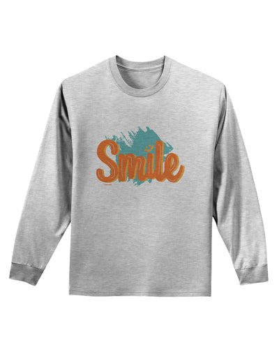 Smile Adult Long Sleeve Shirt-Long Sleeve Shirt-TooLoud-AshGray-Small-Davson Sales
