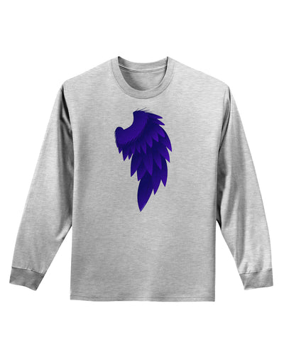 Single Right Dark Angel Wing Design - Couples Adult Long Sleeve Shirt-Long Sleeve Shirt-TooLoud-AshGray-Small-Davson Sales