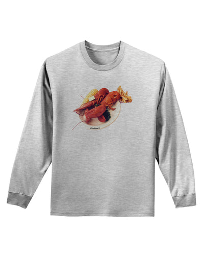 Lobster Plate Adult Long Sleeve Shirt-Long Sleeve Shirt-TooLoud-AshGray-Small-Davson Sales