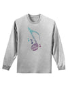 Music Note Typography Adult Long Sleeve Shirt-Long Sleeve Shirt-TooLoud-AshGray-Small-Davson Sales