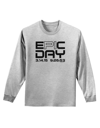 Epic Pi Day Text Design Adult Long Sleeve Shirt by TooLoud-Long Sleeve Shirt-TooLoud-AshGray-Small-Davson Sales