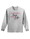 TooLoud Where There Is Love Gandhi Adult Long Sleeve Shirt-Long Sleeve Shirt-TooLoud-AshGray-Small-Davson Sales