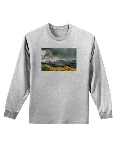 Colorado Mountain Scene Photo Adult Long Sleeve Shirt-Long Sleeve Shirt-TooLoud-AshGray-Small-Davson Sales