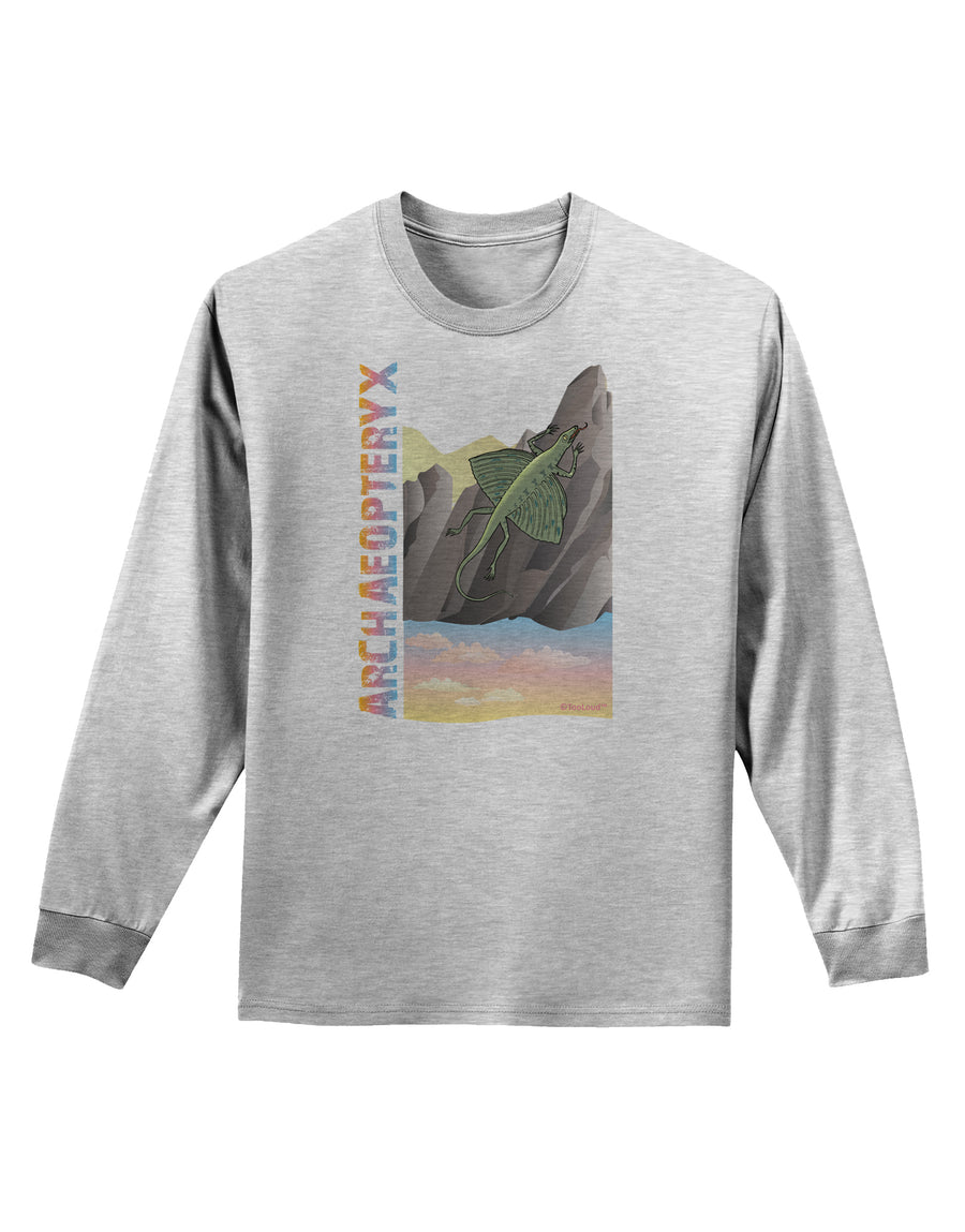 Archaopteryx - With Name Adult Long Sleeve Shirt by TooLoud-Long Sleeve Shirt-TooLoud-White-Small-Davson Sales