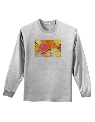 Colorado - Autumn WaterColor Adult Long Sleeve Shirt-Long Sleeve Shirt-TooLoud-AshGray-Small-Davson Sales