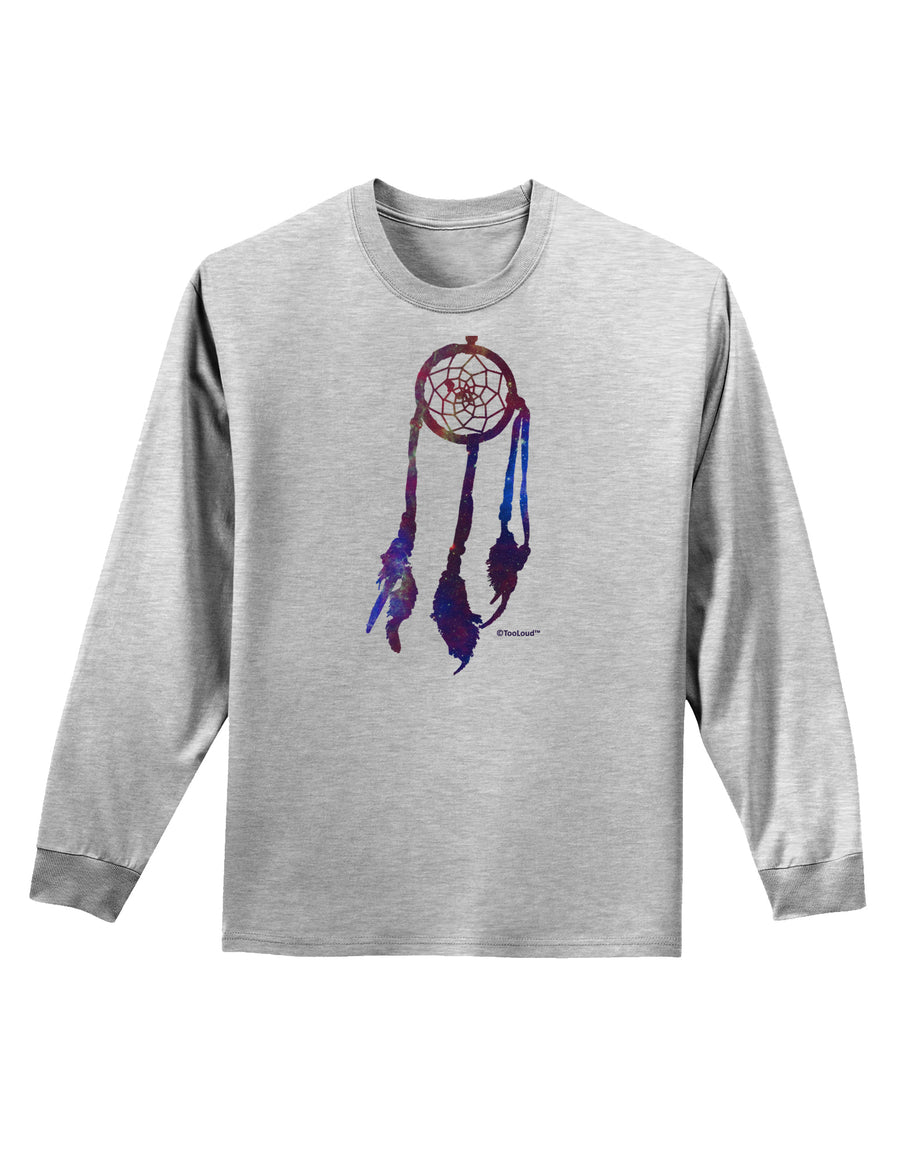 Graphic Feather Design - Galaxy Dreamcatcher Adult Long Sleeve Shirt by TooLoud-Long Sleeve Shirt-TooLoud-White-Small-Davson Sales