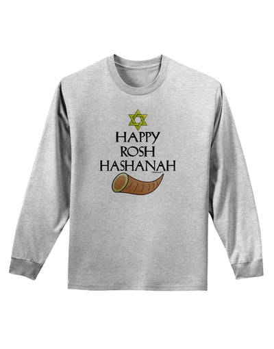 Happy Rosh Hashanah Adult Long Sleeve Shirt-Long Sleeve Shirt-TooLoud-AshGray-Small-Davson Sales