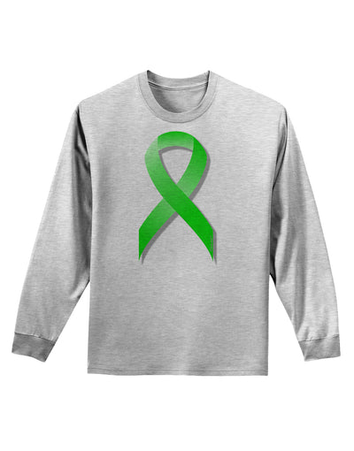 Lyme Disease Awareness Ribbon - Lime Green Adult Long Sleeve Shirt-Long Sleeve Shirt-TooLoud-AshGray-Small-Davson Sales