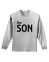 Matching Like Father Like Son Design - Like Son Adult Long Sleeve Shirt by TooLoud-Long Sleeve Shirt-TooLoud-AshGray-Small-Davson Sales