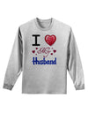 I Love Heart My Husband Adult Long Sleeve Shirt-Long Sleeve Shirt-TooLoud-AshGray-Small-Davson Sales