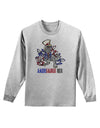 TooLoud AMERISAURUS REX Adult Long Sleeve Shirt-Long Sleeve Shirt-TooLoud-AshGray-Small-Davson Sales