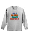 Eat Sleep Rave Repeat Hypnotic Adult Long Sleeve Shirt by TooLoud-Long Sleeve Shirt-TooLoud-AshGray-Small-Davson Sales