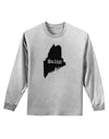 Maine - United States Shape Adult Long Sleeve Shirt by TooLoud-TooLoud-AshGray-Small-Davson Sales