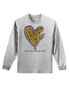 TooLoud I gave you a Pizza my Heart Adult Long Sleeve Shirt-Long Sleeve Shirt-TooLoud-AshGray-Small-Davson Sales