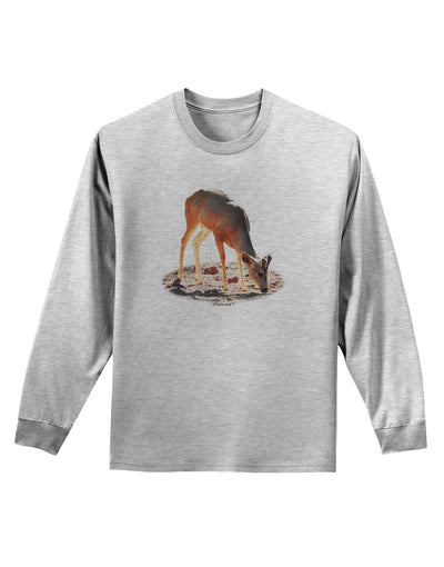 Little Buck Cutout Adult Long Sleeve Shirt-Long Sleeve Shirt-TooLoud-AshGray-Small-Davson Sales