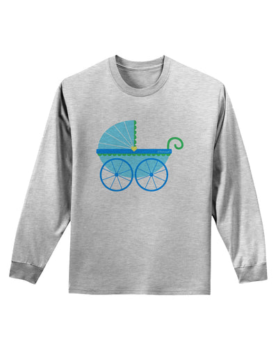 Baby Boy Carriage Adult Long Sleeve Shirt-Long Sleeve Shirt-TooLoud-AshGray-Small-Davson Sales