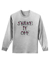 Shake It Off Text Cute with Hearts Adult Long Sleeve Shirt by TooLoud-Long Sleeve Shirt-TooLoud-AshGray-Small-Davson Sales