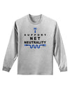 i Support Net Neutrality Adult Long Sleeve Shirt-Long Sleeve Shirt-TooLoud-AshGray-Small-Davson Sales