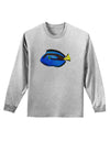 Blue Tang Fish Adult Long Sleeve Shirt-Long Sleeve Shirt-TooLoud-AshGray-Small-Davson Sales