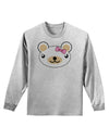 Kyu-T Head - Day Beartholomea Girl Teddy Bear Adult Long Sleeve Shirt-Long Sleeve Shirt-TooLoud-AshGray-Small-Davson Sales