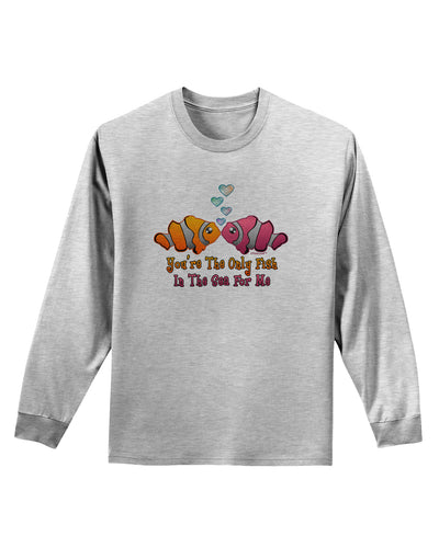 Kissy Clownfish Only Fish In The Sea Adult Long Sleeve Shirt-Long Sleeve Shirt-TooLoud-AshGray-Small-Davson Sales