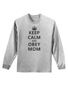 Keep Calm and Obey Mom Adult Long Sleeve Shirt-Long Sleeve Shirt-TooLoud-AshGray-Small-Davson Sales