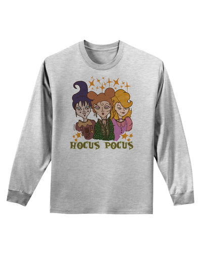 Hocus Pocus Witches Adult Long Sleeve Shirt-Long Sleeve Shirt-TooLoud-AshGray-Small-Davson Sales