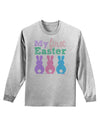 My First Easter - Three Bunnies Adult Long Sleeve Shirt by TooLoud-Long Sleeve Shirt-TooLoud-AshGray-Small-Davson Sales