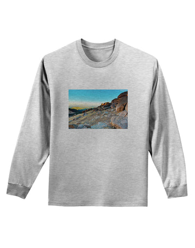 CO Rockies View Adult Long Sleeve Shirt-Long Sleeve Shirt-TooLoud-AshGray-Small-Davson Sales