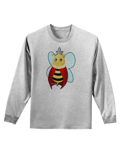 Queen Bee Mothers Day Adult Long Sleeve Shirt-Long Sleeve Shirt-TooLoud-AshGray-Small-Davson Sales