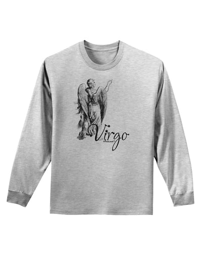 Virgo Illustration Adult Long Sleeve Shirt-Long Sleeve Shirt-TooLoud-AshGray-Small-Davson Sales