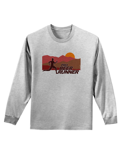 Pro Beer Runner Man Adult Long Sleeve Shirt-Long Sleeve Shirt-TooLoud-AshGray-Small-Davson Sales