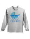 It's a Boy - Baby Boy Carriage Adult Long Sleeve Shirt-Long Sleeve Shirt-TooLoud-AshGray-Small-Davson Sales