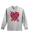 Be My Valentine Romantic Hearts Adult Long Sleeve Shirt-Long Sleeve Shirt-TooLoud-AshGray-Small-Davson Sales