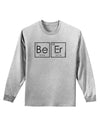 Be Er - Periodic Table of Elements Adult Long Sleeve Shirt by TooLoud-Long Sleeve Shirt-TooLoud-AshGray-Small-Davson Sales