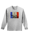 Pray For Paris Watercolor Adult Long Sleeve Shirt-Long Sleeve Shirt-TooLoud-AshGray-Small-Davson Sales