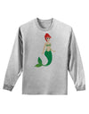 Mermaid Design - Green Adult Long Sleeve Shirt-Long Sleeve Shirt-TooLoud-AshGray-Small-Davson Sales