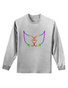 Cute Rainbow Angel Wings Heart Adult Long Sleeve Shirt-Long Sleeve Shirt-TooLoud-AshGray-Small-Davson Sales