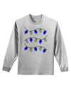 Hanukkah Lights Blue and Silver Adult Long Sleeve Shirt-Long Sleeve Shirt-TooLoud-AshGray-Small-Davson Sales