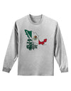 Mexican Roots - Mexico Outline Mexican Flag Adult Long Sleeve Shirt by TooLoud-Long Sleeve Shirt-TooLoud-AshGray-Small-Davson Sales