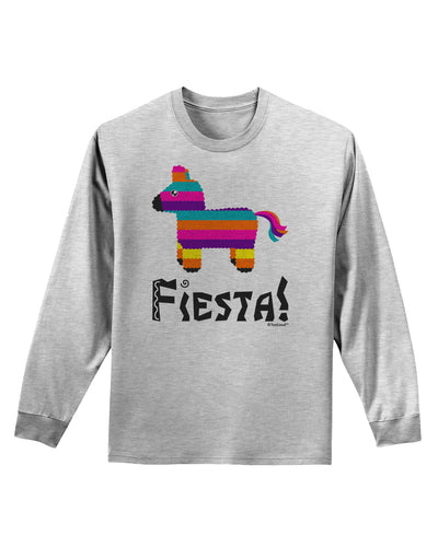 Colorful Pinata Design - Fiesta Adult Long Sleeve Shirt by TooLoud-Long Sleeve Shirt-TooLoud-AshGray-Small-Davson Sales