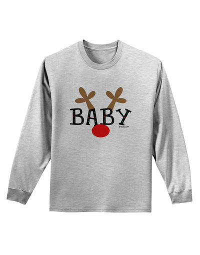 Matching Family Christmas Design - Reindeer - Baby Adult Long Sleeve Shirt by TooLoud-Long Sleeve Shirt-TooLoud-AshGray-Small-Davson Sales