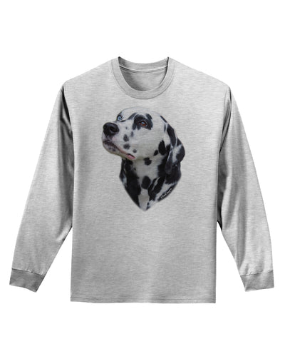 Dalmatian Portrait Adult Long Sleeve Shirt by TooLoud-Long Sleeve Shirt-TooLoud-AshGray-Small-Davson Sales