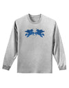 Unicorn Pegasus Blue Glitter Adult Long Sleeve Shirt by TooLoud-Long Sleeve Shirt-TooLoud-AshGray-Small-Davson Sales