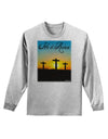 Three Crosses Sunrise - He Is Risen Adult Long Sleeve Shirt by TooLoud-Long Sleeve Shirt-TooLoud-AshGray-Small-Davson Sales